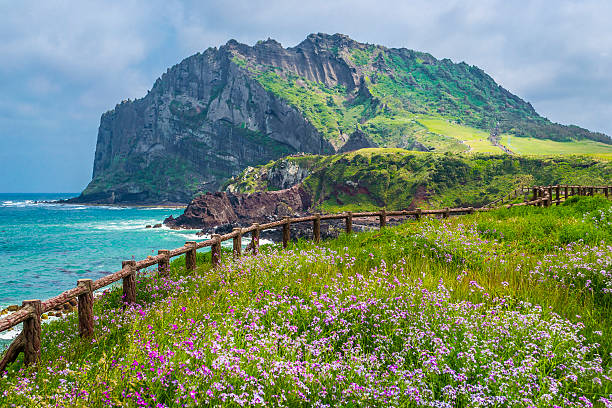 Seongsan Ilchulbong Peak on Jeju Island, South Korea 제주도 교통수단